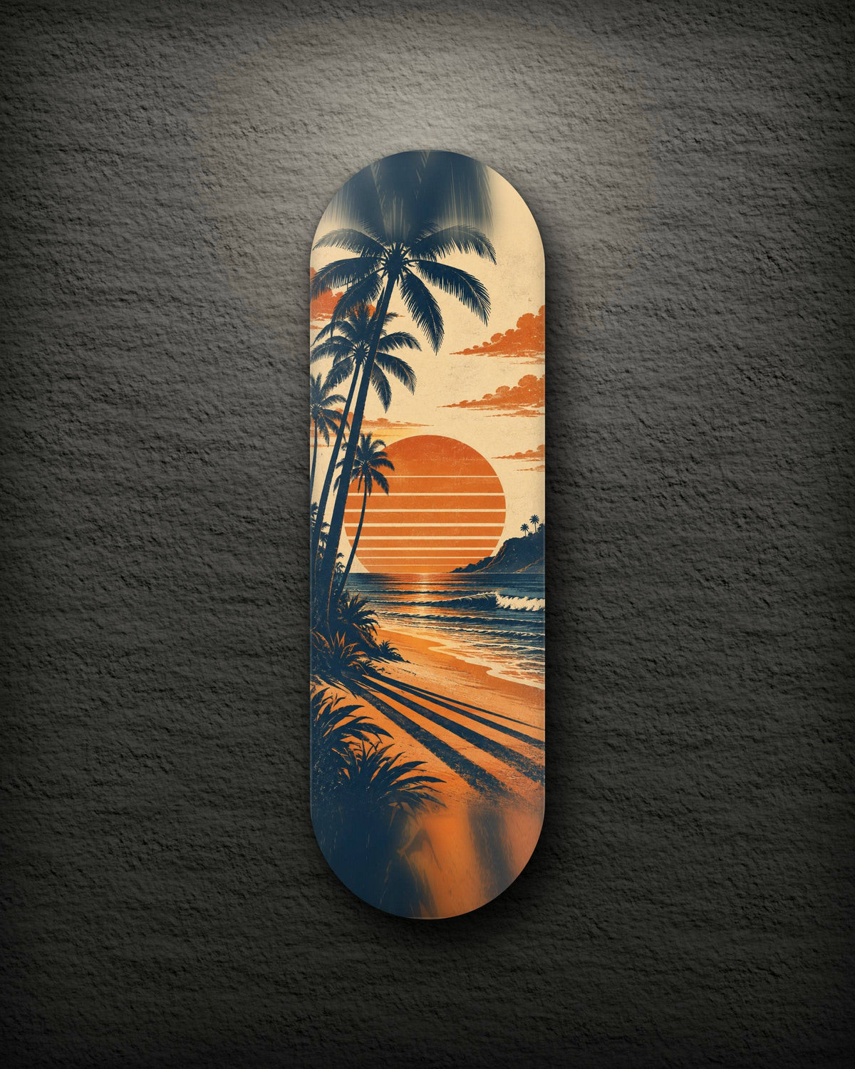Golden Hour printed skateboard deck
