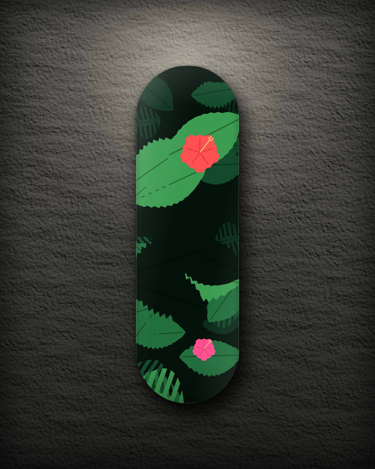 Jungle printed skateboard deck