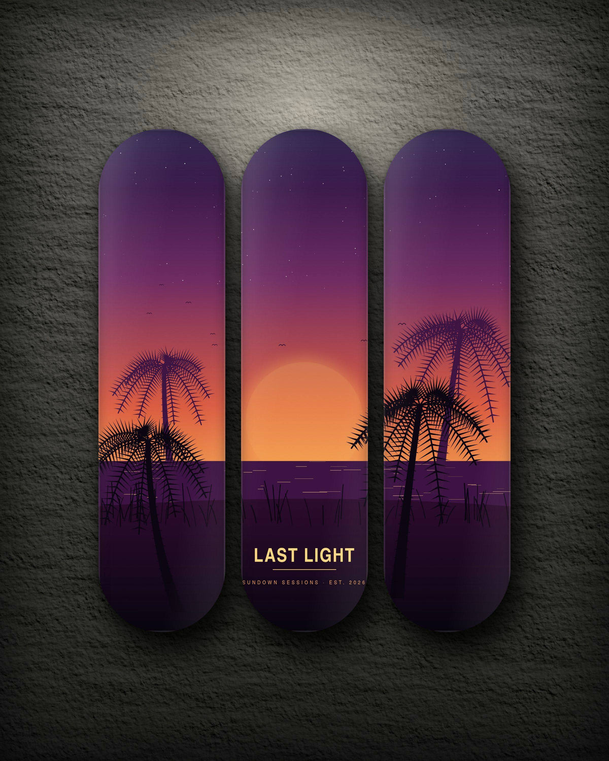 Last Light set of three decks — one scene across three