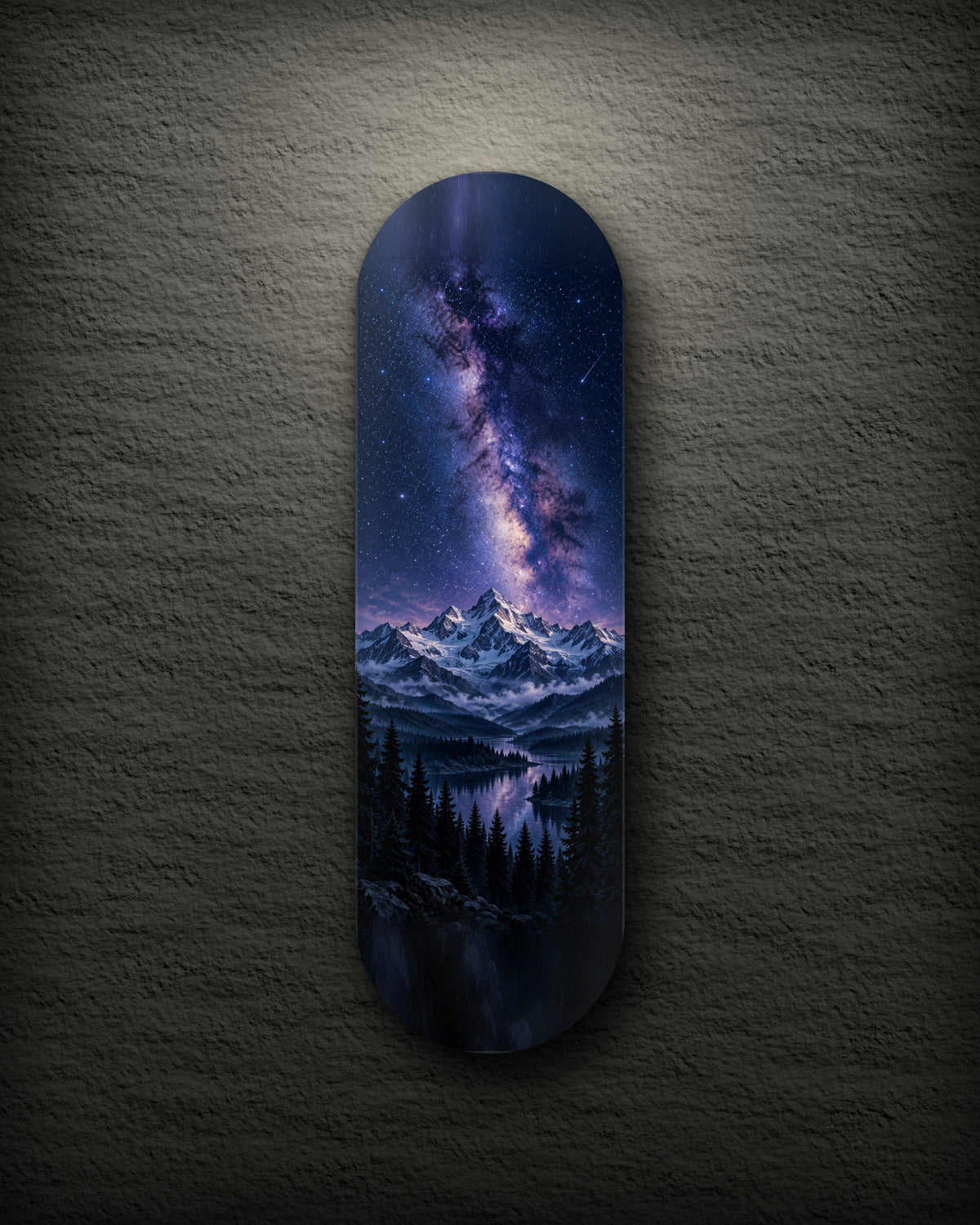 Milky Way printed skateboard deck