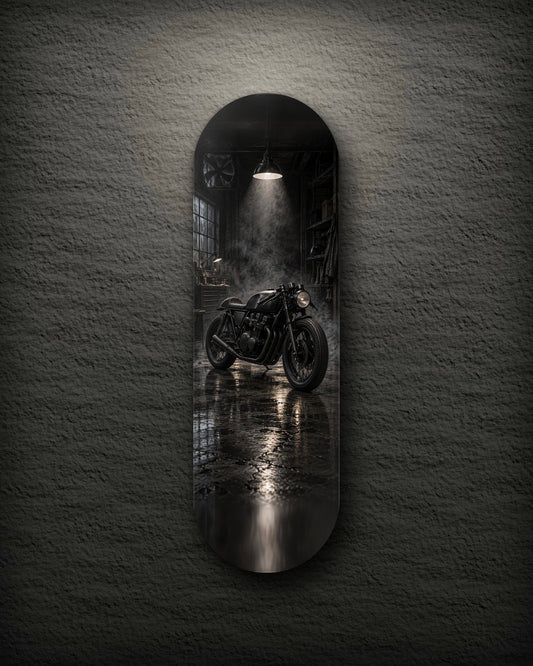 Café Racer printed skateboard deck
