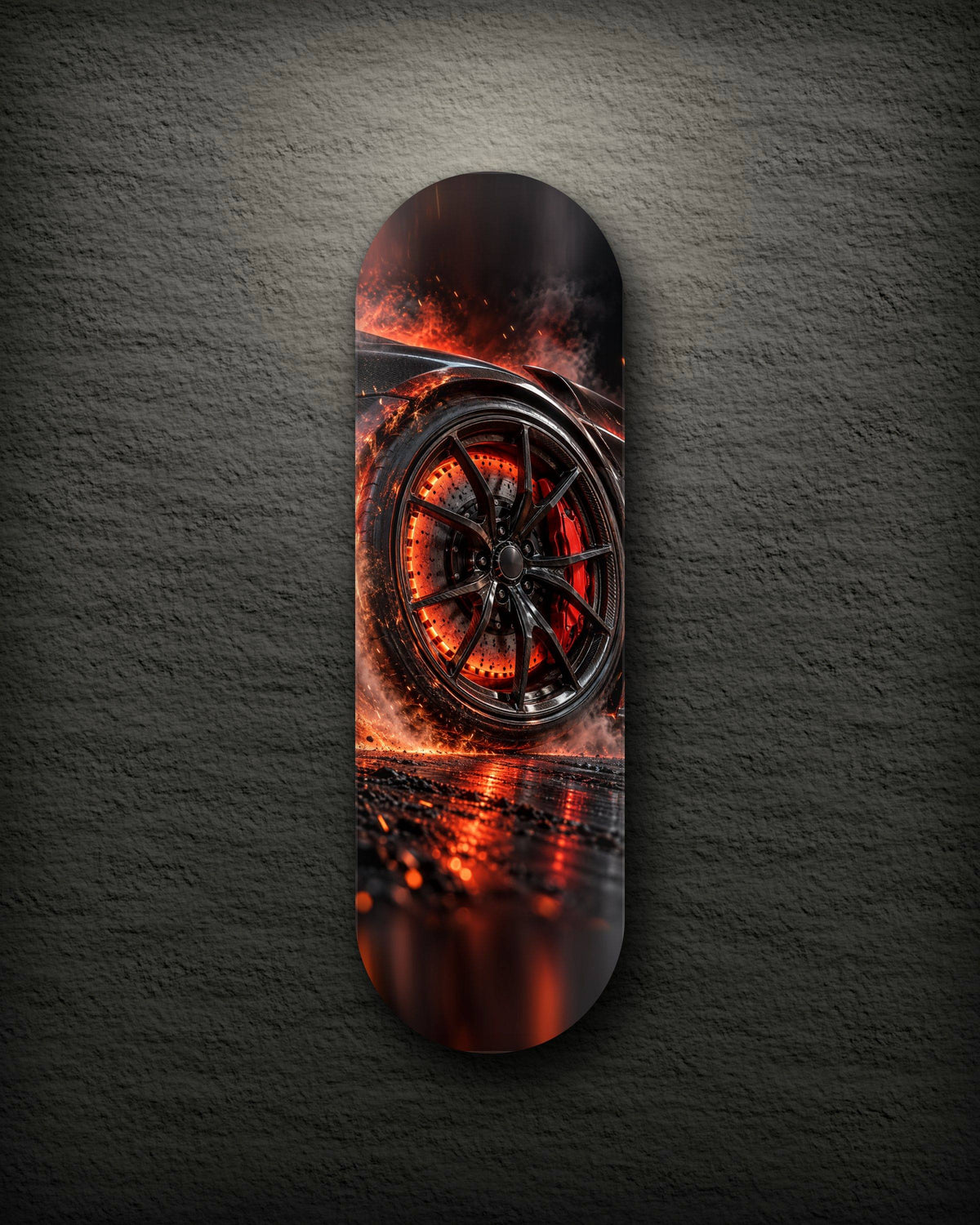Brake Glow printed skateboard deck