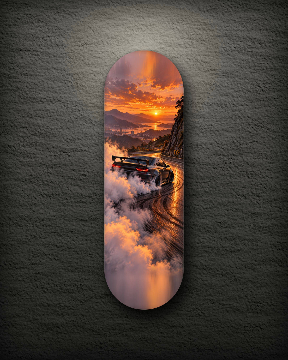Drift printed skateboard deck