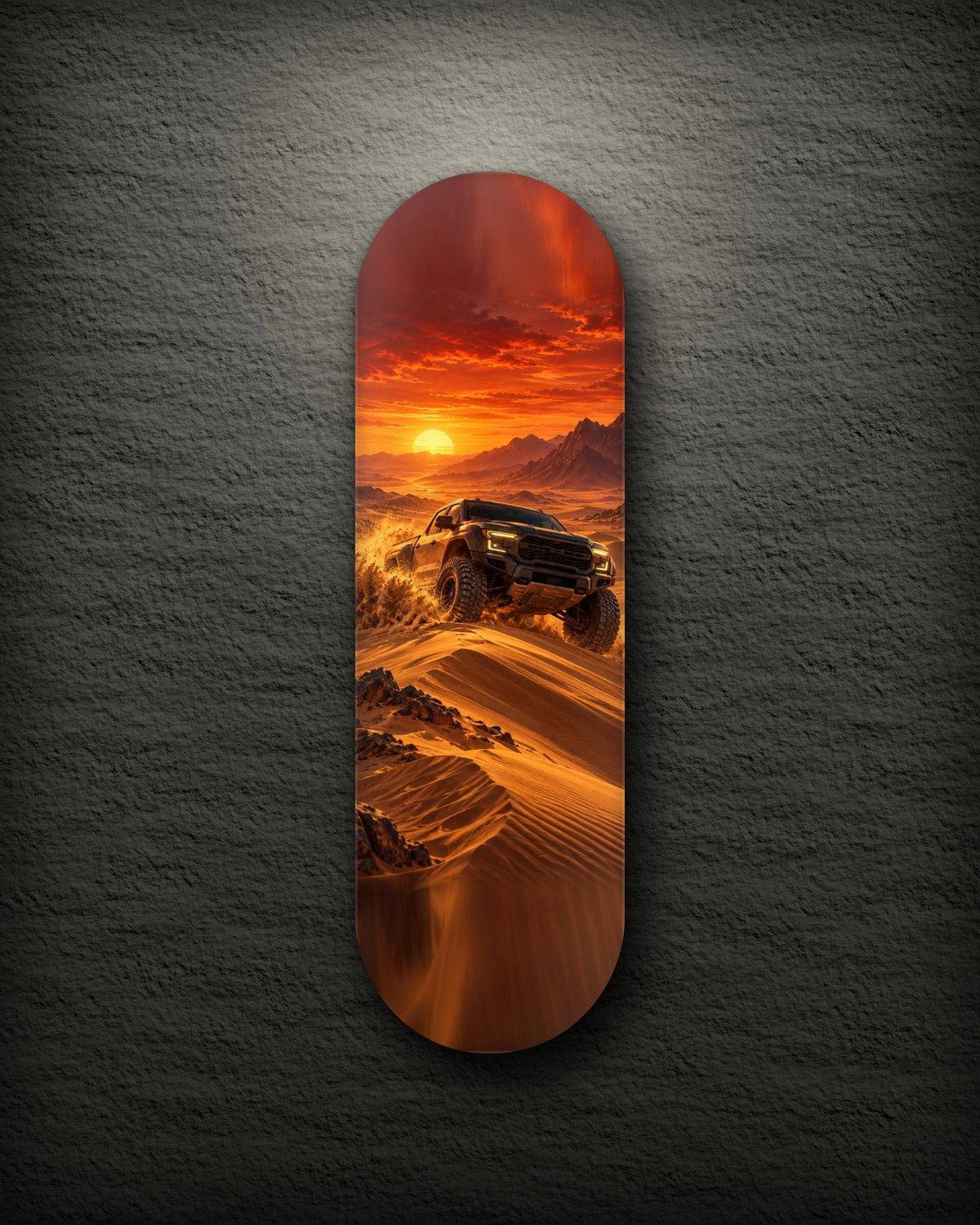 Dune Runner printed skateboard deck