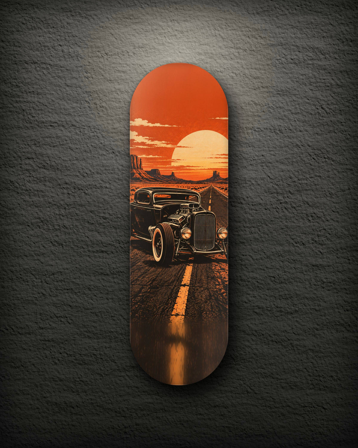 Hot Rod printed skateboard deck