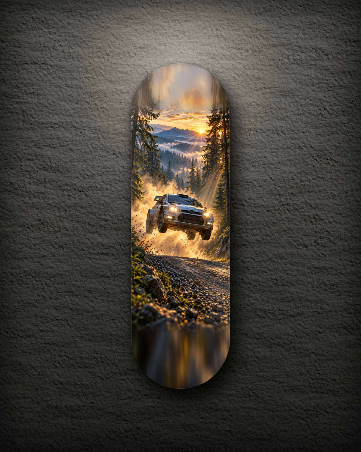 Rally printed skateboard deck
