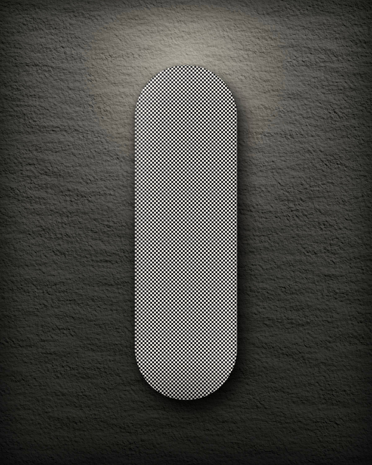 Chequered printed skateboard deck