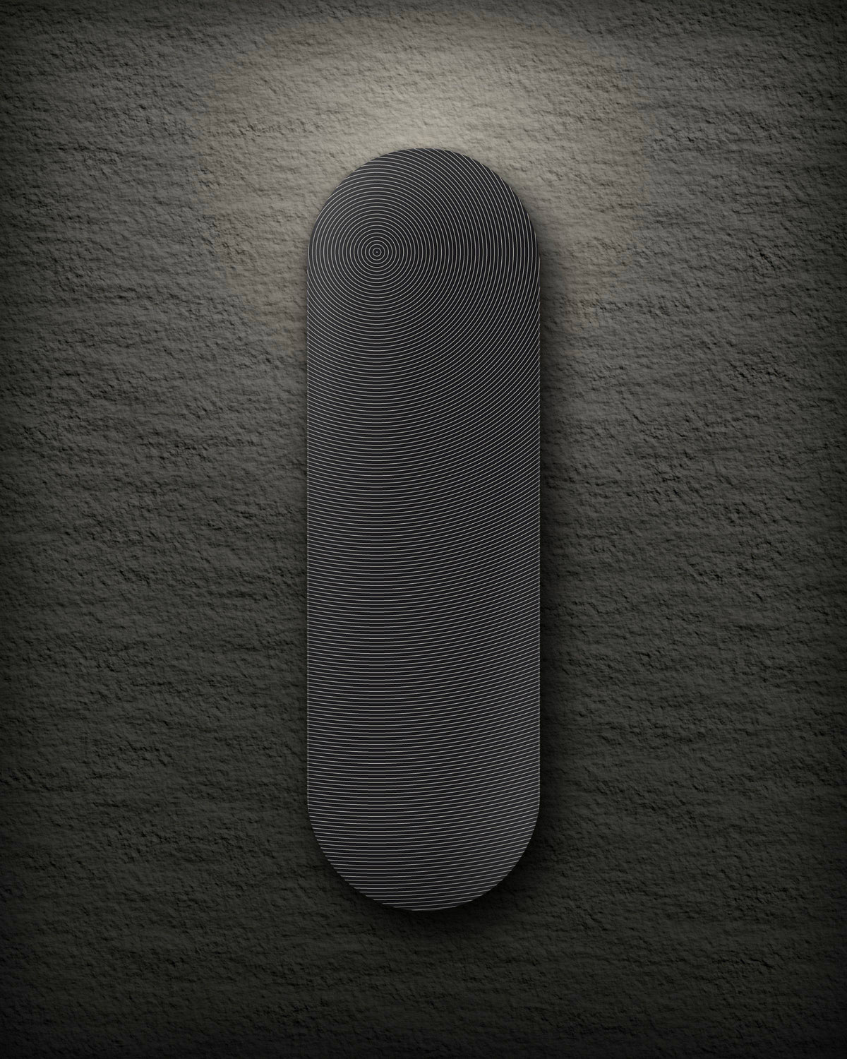 Contour printed skateboard deck