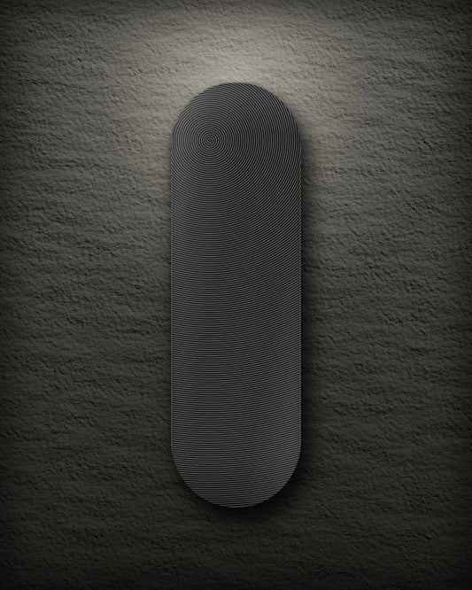 Contour printed skateboard deck