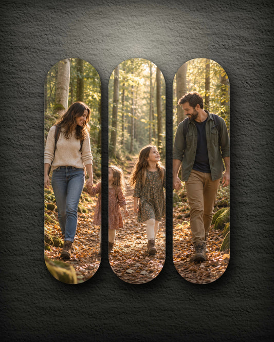 Woodland Walk printed skateboard deck set of three