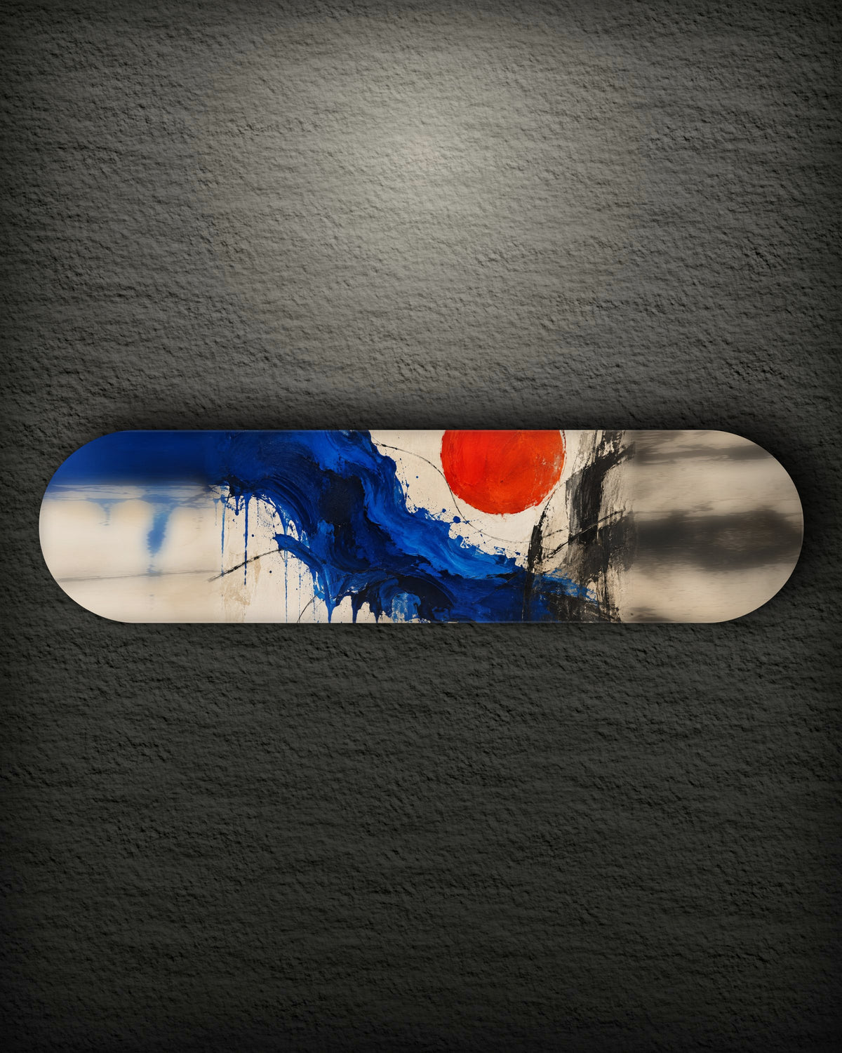 Blue Sun landscape printed skateboard deck