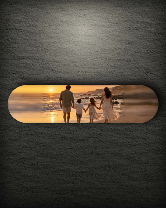 Shoreline landscape printed skateboard deck