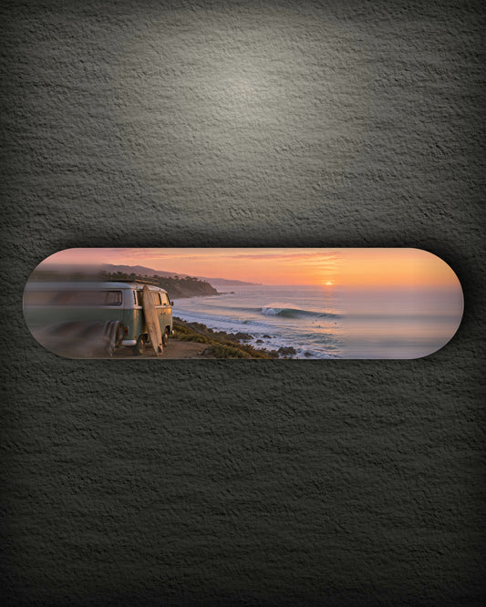 Van Life landscape printed skateboard deck