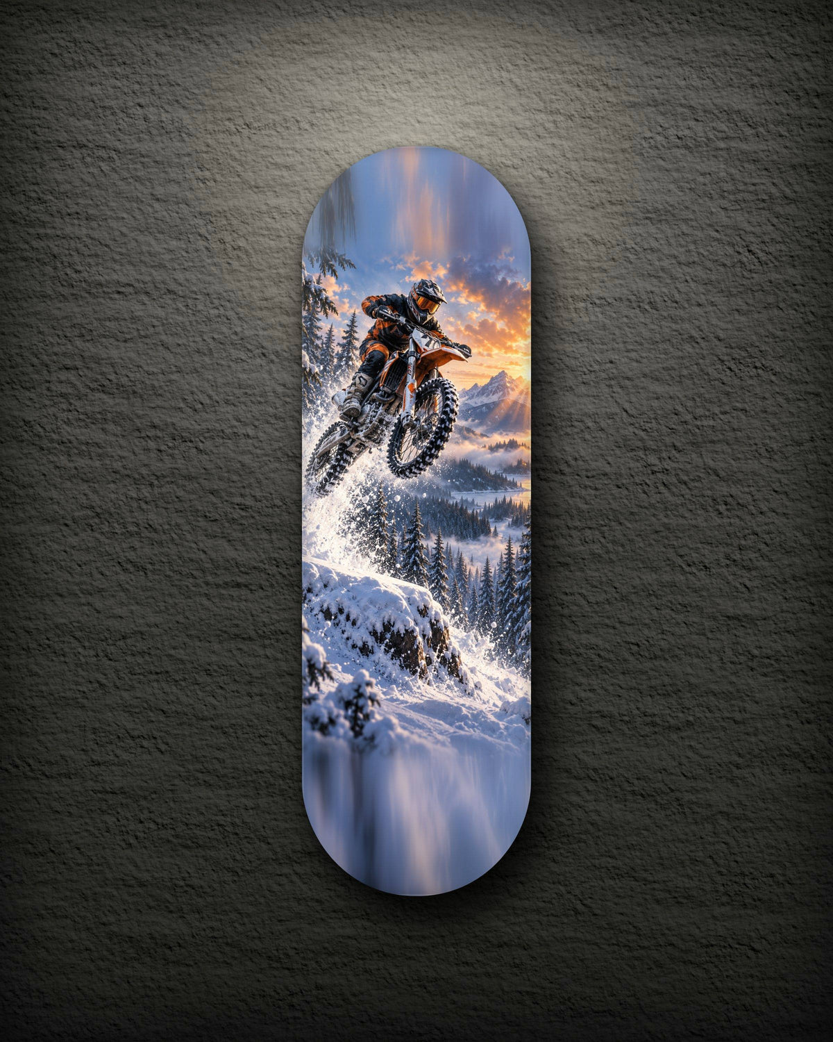 Snow Cross printed skateboard deck