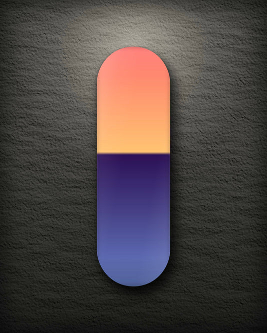 Neon Dusk printed skateboard deck