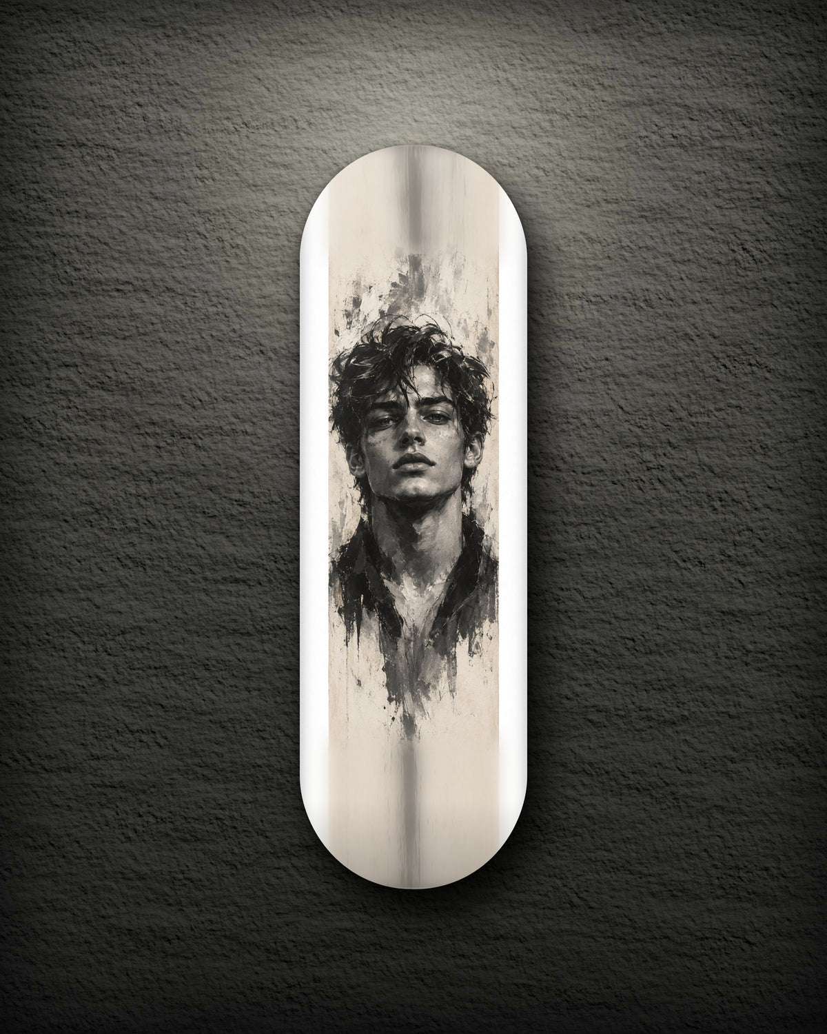 Study printed skateboard deck