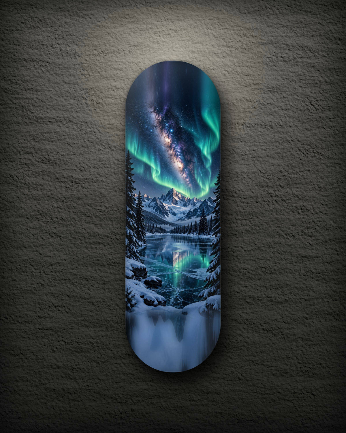 Aurora printed skateboard deck
