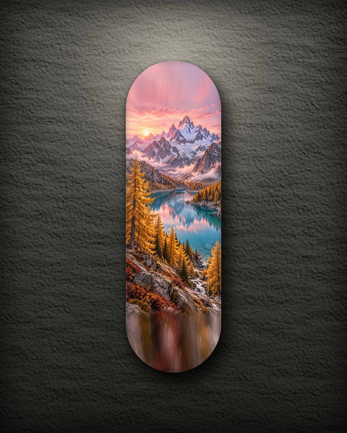 Autumn Lake printed skateboard deck