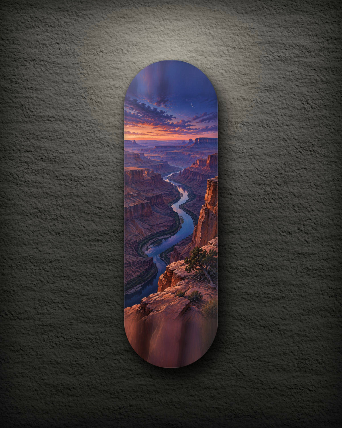 Canyon printed skateboard deck