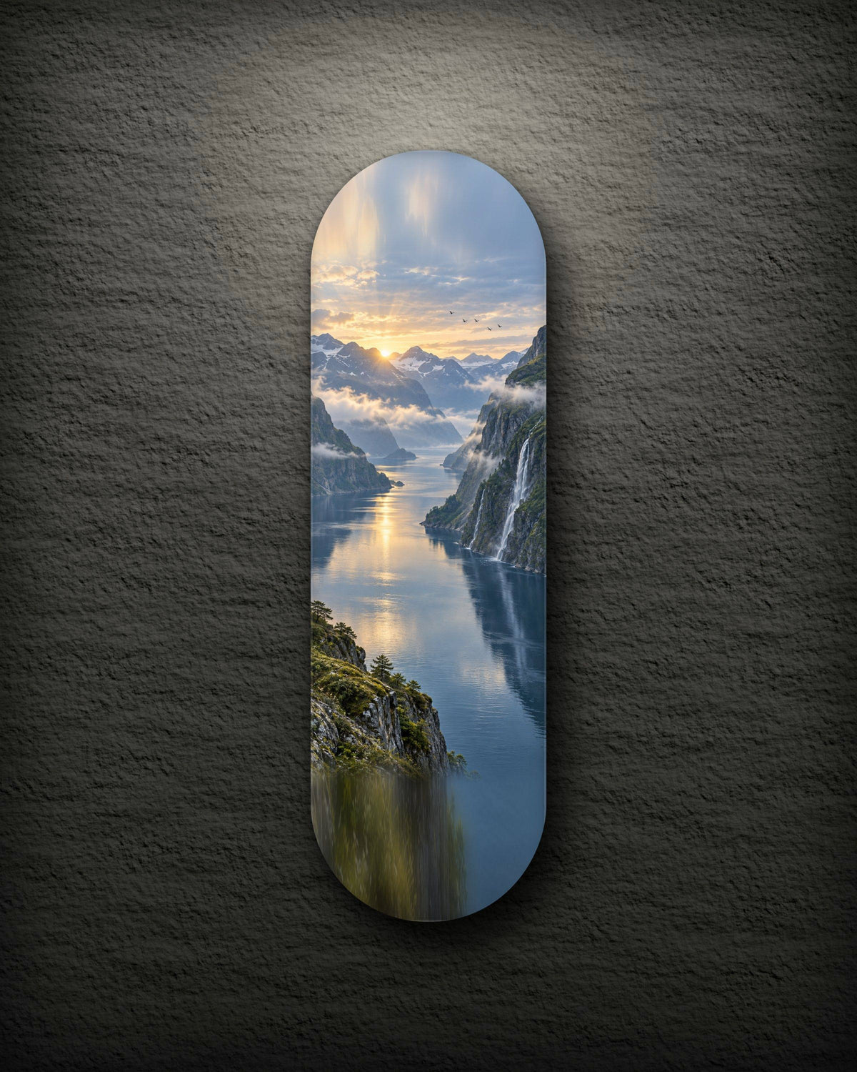 Fjord printed skateboard deck