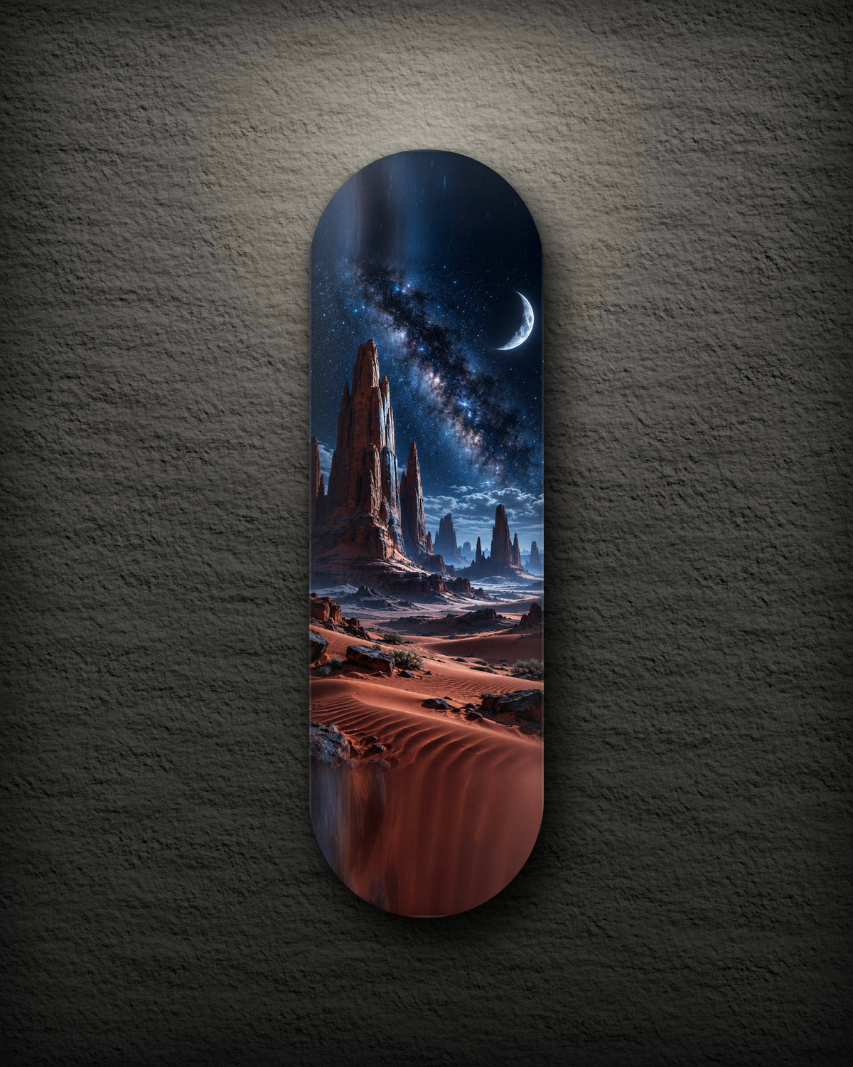 Spires printed skateboard deck