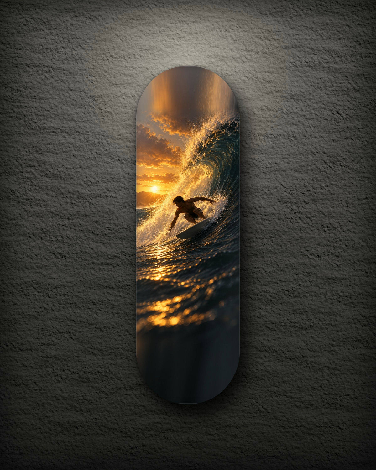 Bottom Turn printed skateboard deck