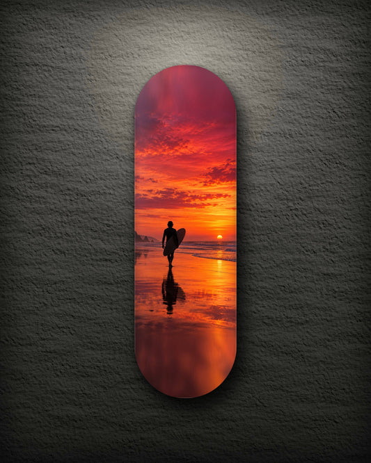 Longboard printed skateboard deck