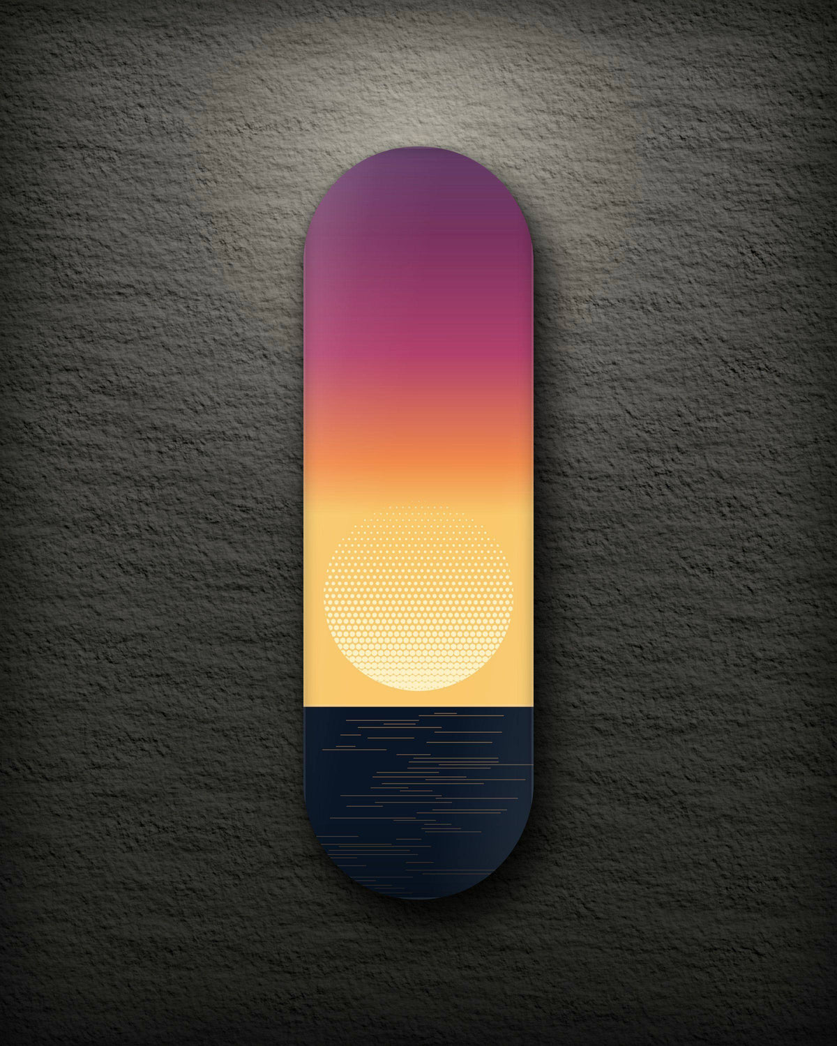 Offshore printed skateboard deck