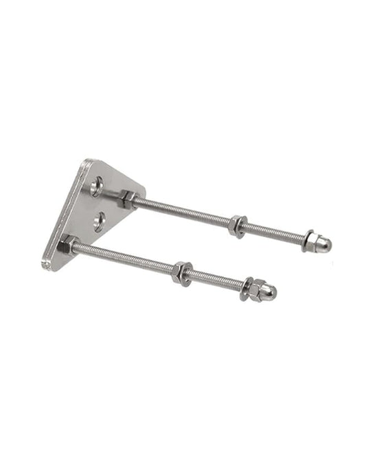 Vertical skateboard deck wall mount — hidden stainless bracket